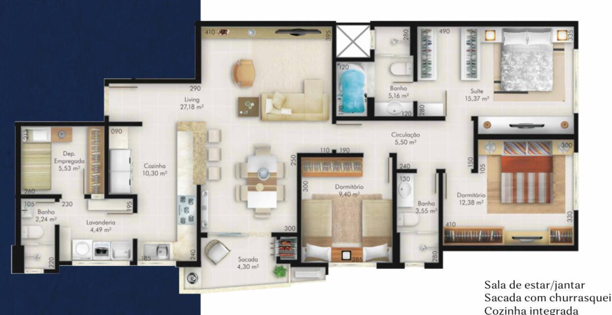 Apartamento à venda com 3 quartos, 248m² - Foto 8