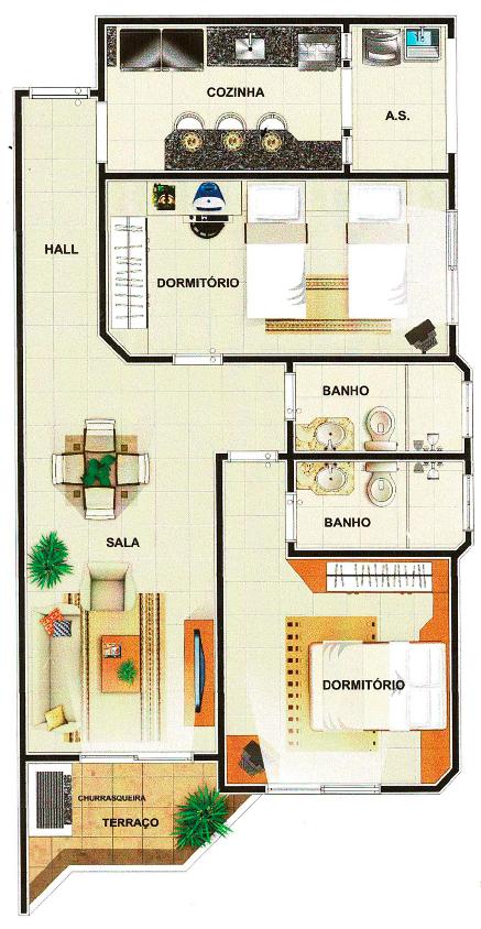 Apartamento à venda com 2 quartos, 67m² - Foto 4