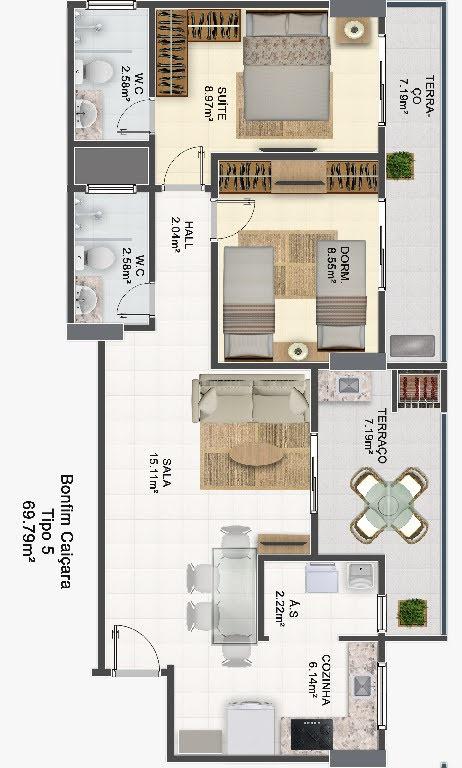 Apartamento à venda com 2 quartos, 68m² - Foto 13