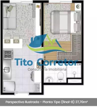 Apartamento à venda com 1 quarto, 26m² - Foto 16