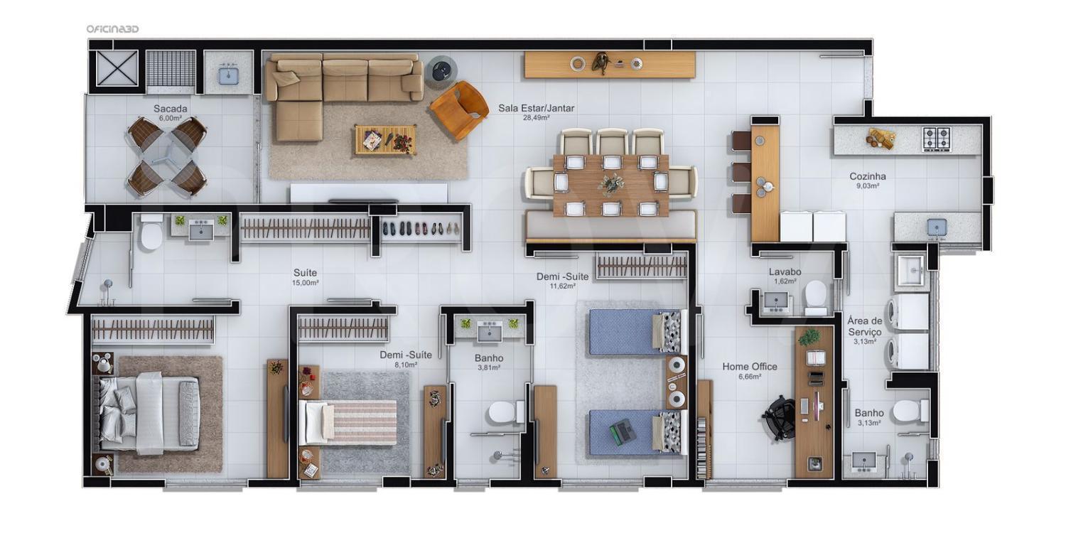 Apartamento à venda com 3 quartos, 127m² - Foto 16