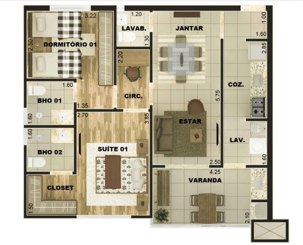 Apartamento à venda com 2 quartos, 74m² - Foto 8