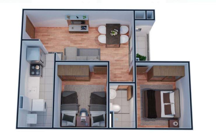 Apartamento, 2 quartos, 46 m² - Foto 9