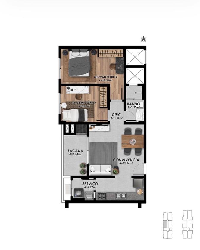 Apartamento à venda com 2 quartos, 75m² - Foto 6