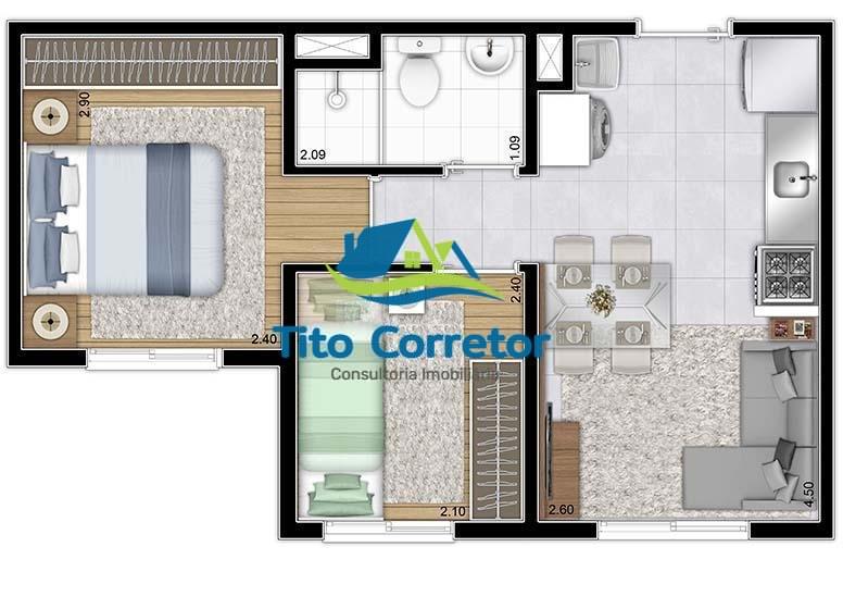 Apartamento à venda com 2 quartos, 28m² - Foto 15