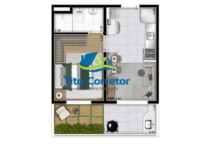 Apartamento à venda com 2 quartos, 28m² - Foto 14