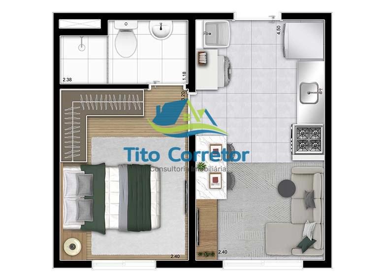 Apartamento à venda com 2 quartos, 28m² - Foto 23