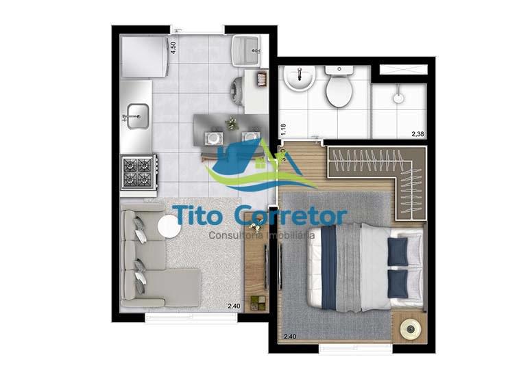 Apartamento à venda com 2 quartos, 28m² - Foto 22