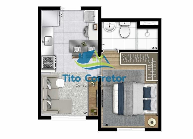 Apartamento à venda com 1 quarto, 26m² - Foto 18