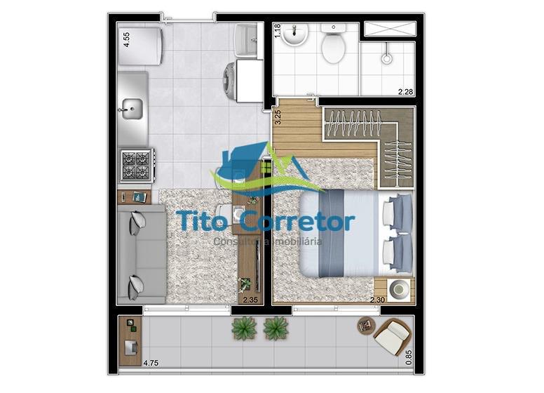 Apartamento à venda com 1 quarto, 35m² - Foto 30