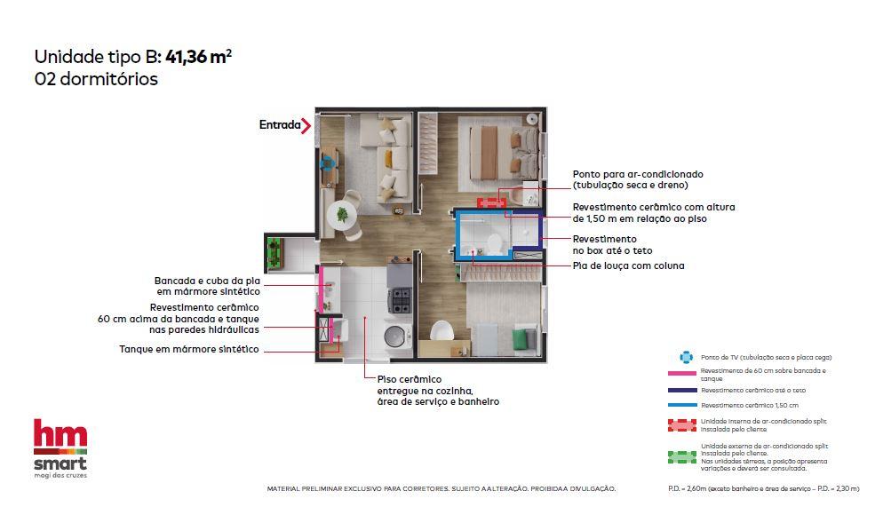 Apartamento à venda com 2 quartos, 40m² - Foto 16