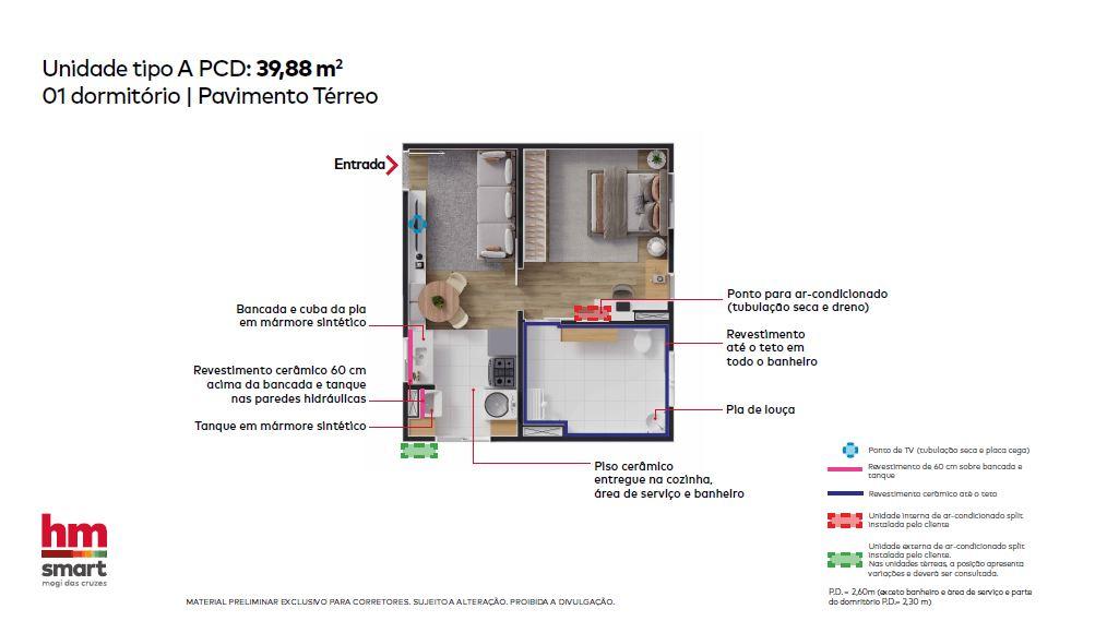 Apartamento à venda com 2 quartos, 40m² - Foto 17