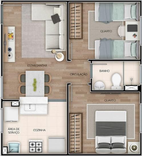 Apartamento à venda com 2 quartos, 42m² - Foto 5