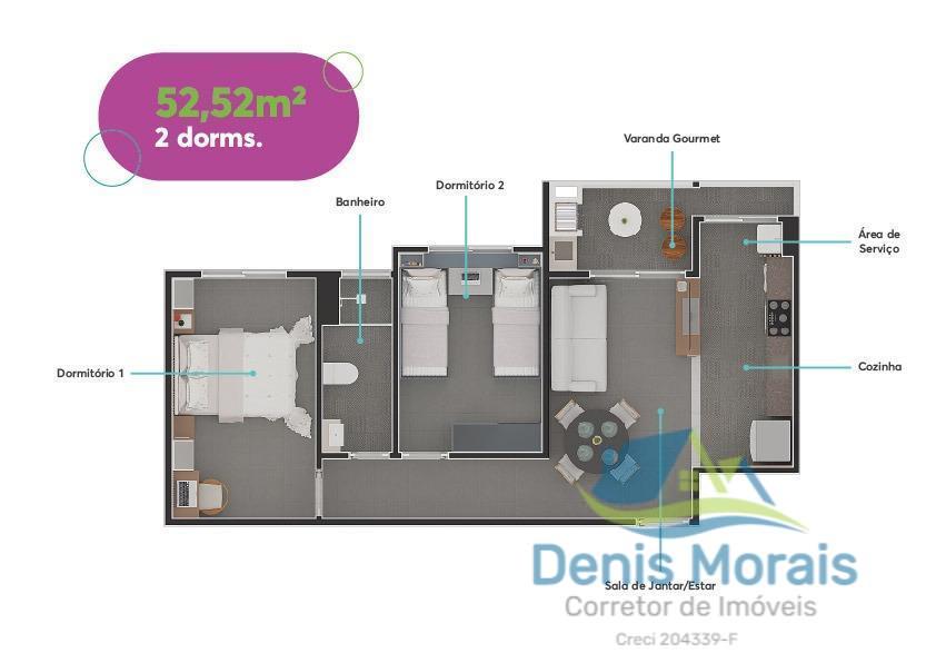 Apartamento à venda com 2 quartos, 52m² - Foto 14