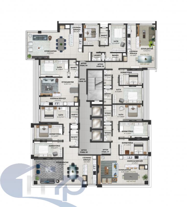 Apartamento à venda com 2 quartos, 77m² - Foto 16