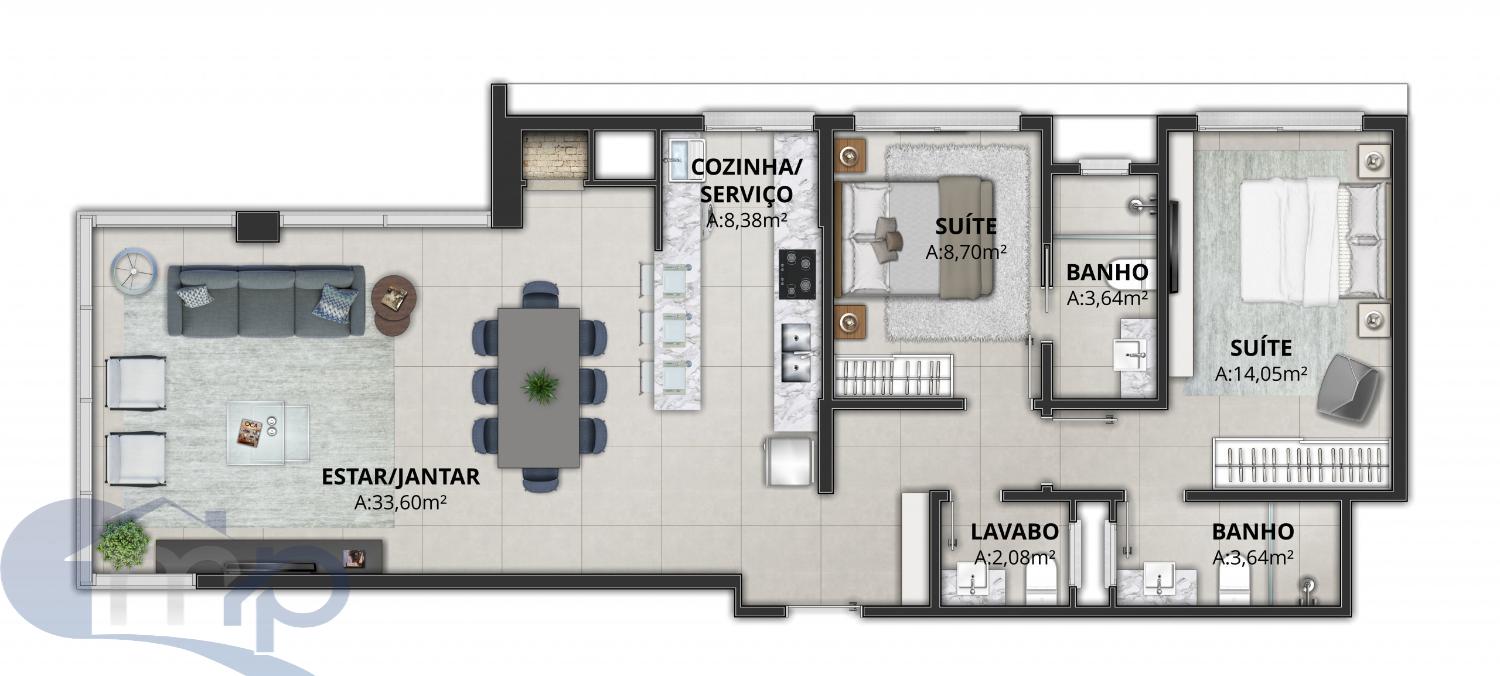 Apartamento à venda com 2 quartos, 77m² - Foto 12