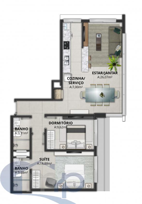 Apartamento à venda com 2 quartos, 77m² - Foto 10