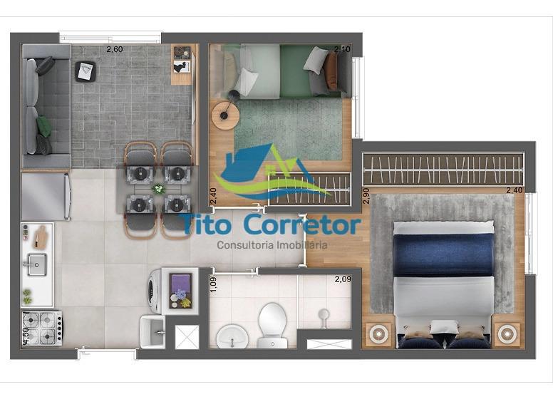 Apartamento à venda com 2 quartos, 33m² - Foto 20