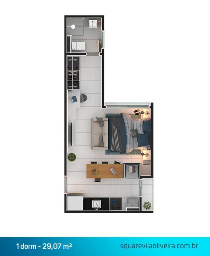 Apartamento à venda com 2 quartos, 45m² - Foto 5