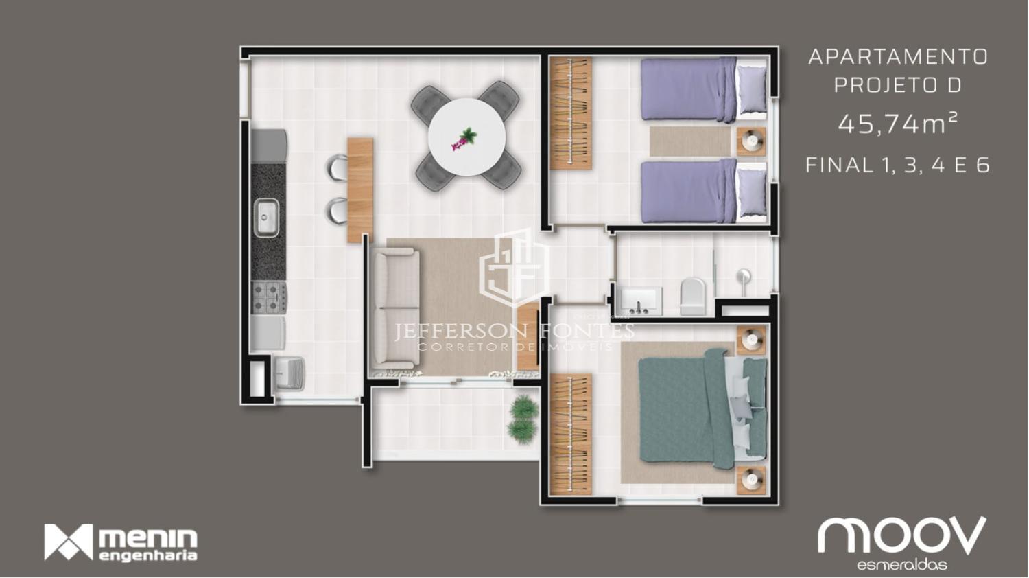Apartamento, 2 quartos, 46 m² - Foto 6