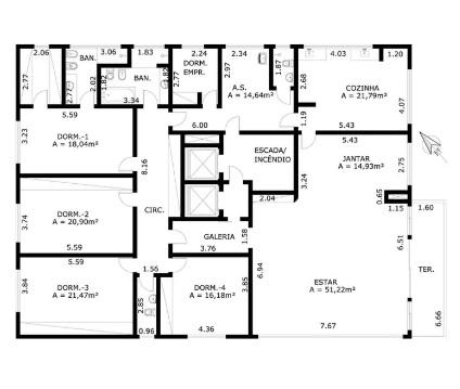 Apartamento para alugar com 3 quartos, 274m² - Foto 17