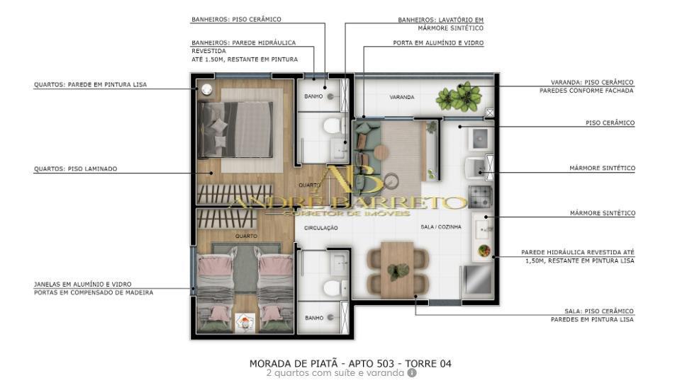 Apartamento à venda com 2 quartos, 40m² - Foto 8