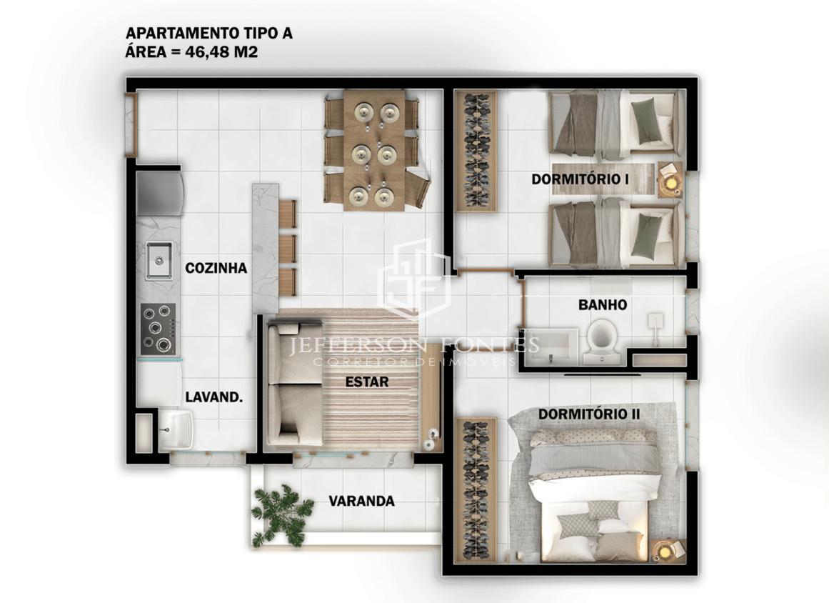 Apartamento à venda com 2 quartos, 46m² - Foto 15