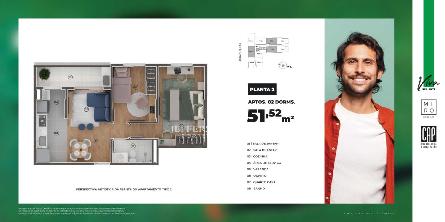 Apartamento à venda com 2 quartos, 52m² - Foto 5