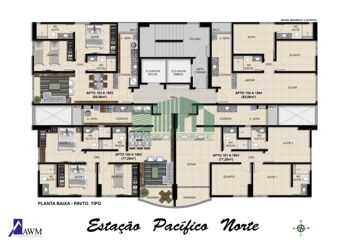 Apartamento à venda com 2 quartos, 56m² - Foto 5