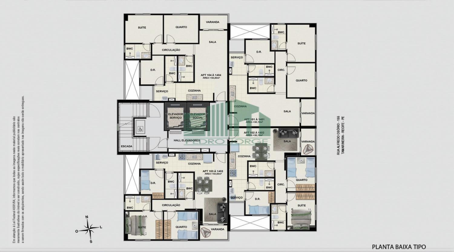 Apartamento à venda com 2 quartos, 63m² - Foto 6