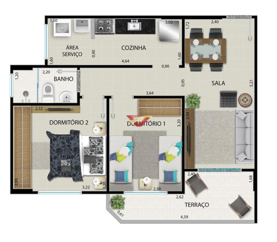 Apartamento à venda com 2 quartos, 61m² - Foto 11