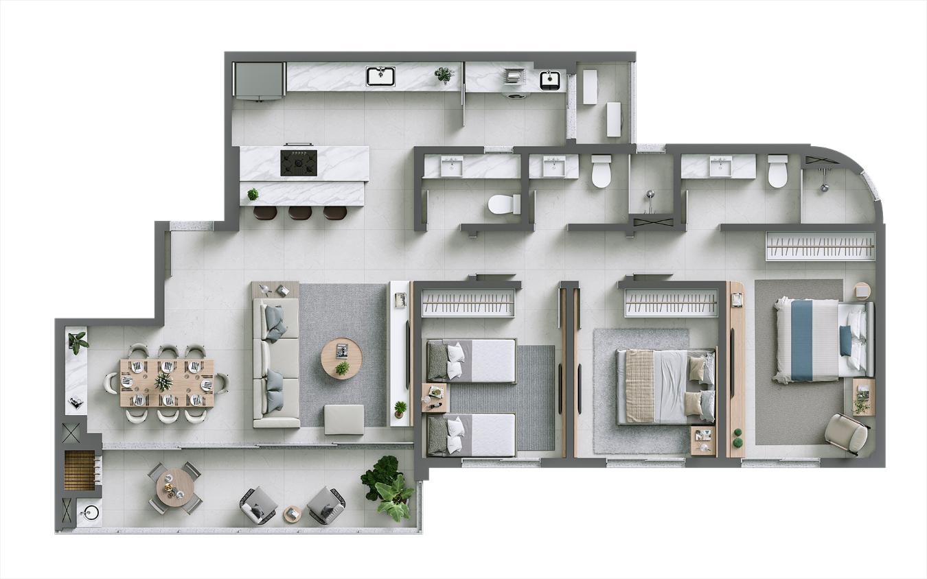 Apartamento à venda com 3 quartos, 120m² - Foto 21