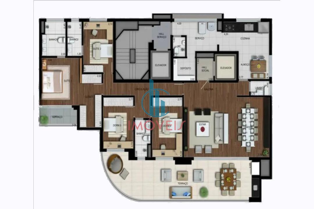 Apartamento à venda com 3 quartos, 215m² - Foto 30