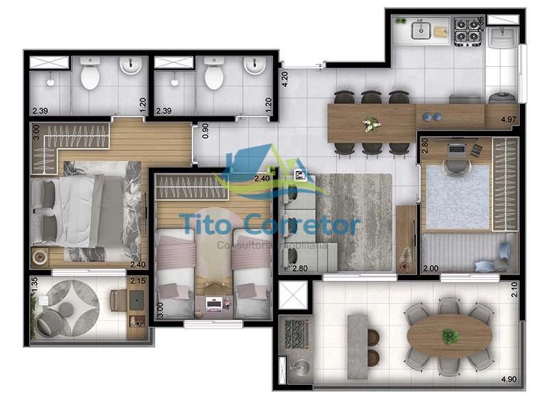 Apartamento à venda com 2 quartos - Foto 42