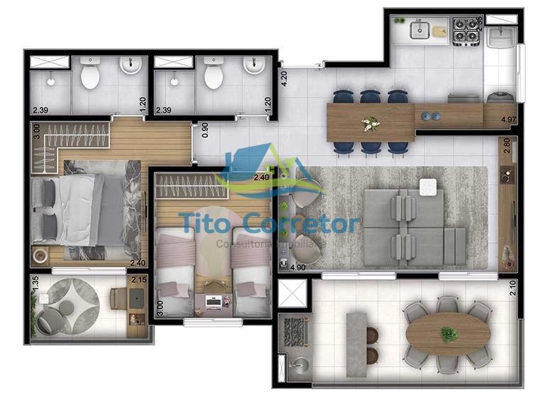 Apartamento à venda com 2 quartos - Foto 41