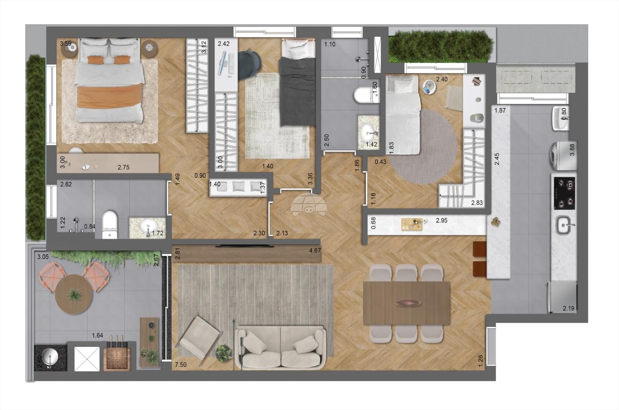 Apartamento à venda com 2 quartos, 69m² - Foto 24