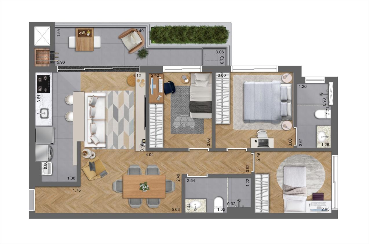 Apartamento à venda com 2 quartos, 69m² - Foto 25