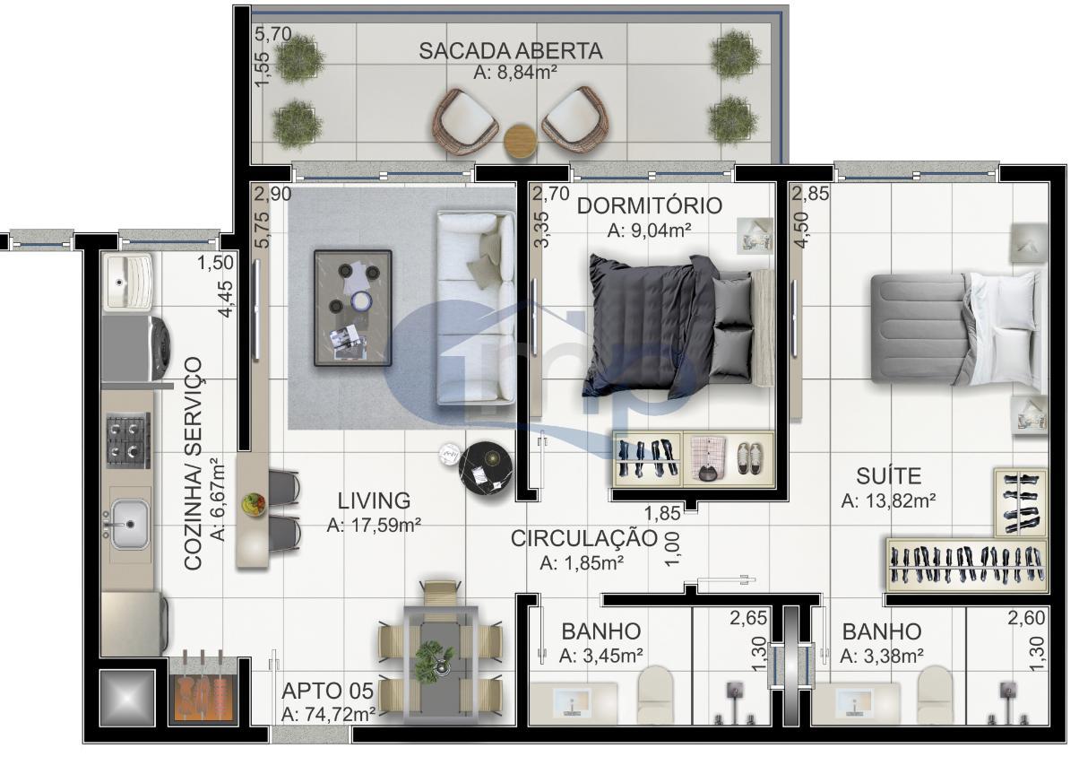 Apartamento à venda com 2 quartos, 89m² - Foto 21