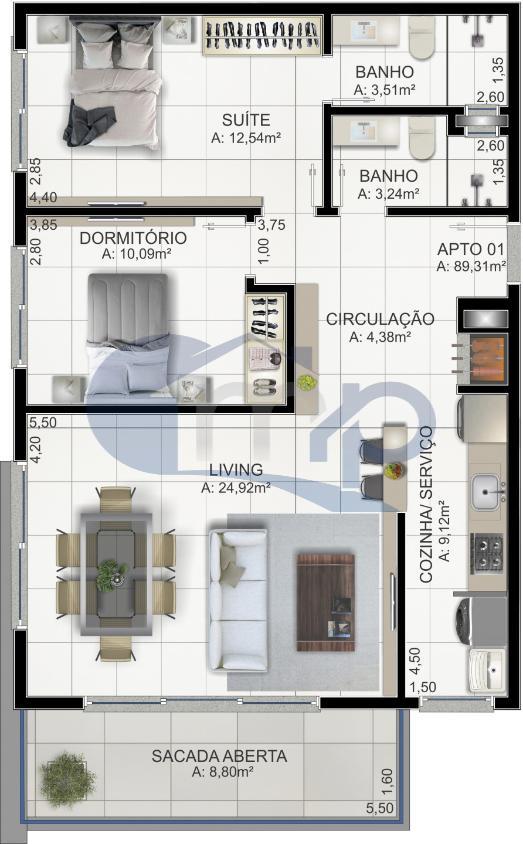 Apartamento à venda com 2 quartos, 89m² - Foto 27