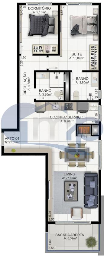 Apartamento à venda com 2 quartos, 89m² - Foto 20