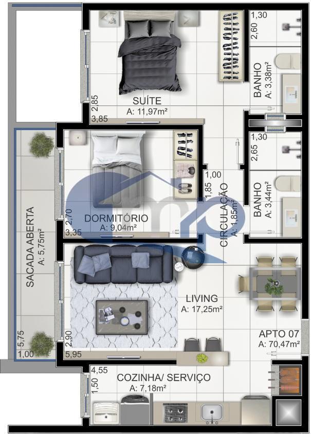 Apartamento à venda com 2 quartos, 74m² - Foto 26