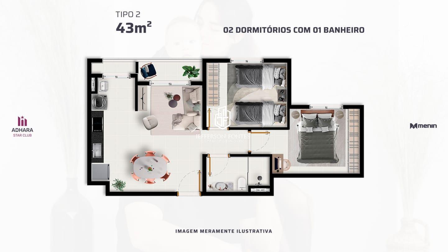 Apartamento à venda com 2 quartos, 43m² - Foto 17