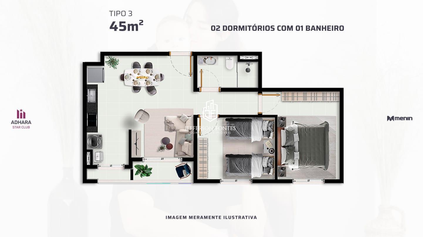 Apartamento à venda com 2 quartos, 43m² - Foto 18