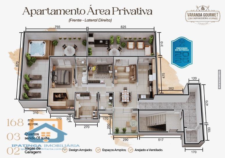 Apartamento de 3 quartos e 2 vagas de garagem no Imbaúbas