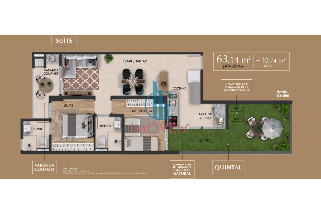 Apartamento à venda com 2 quartos, 60m² - Foto 6