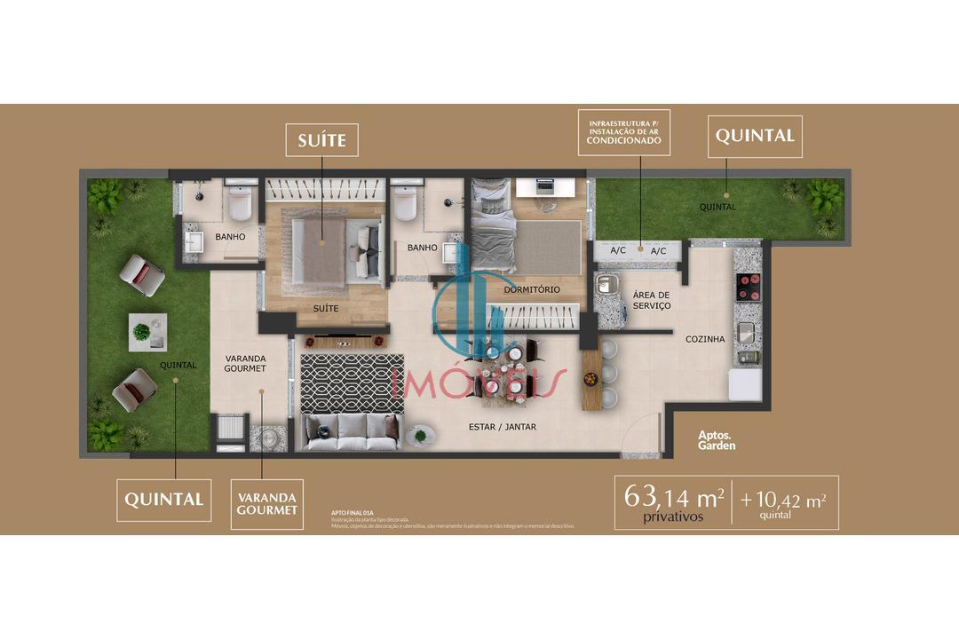 Apartamento à venda com 2 quartos, 60m² - Foto 5