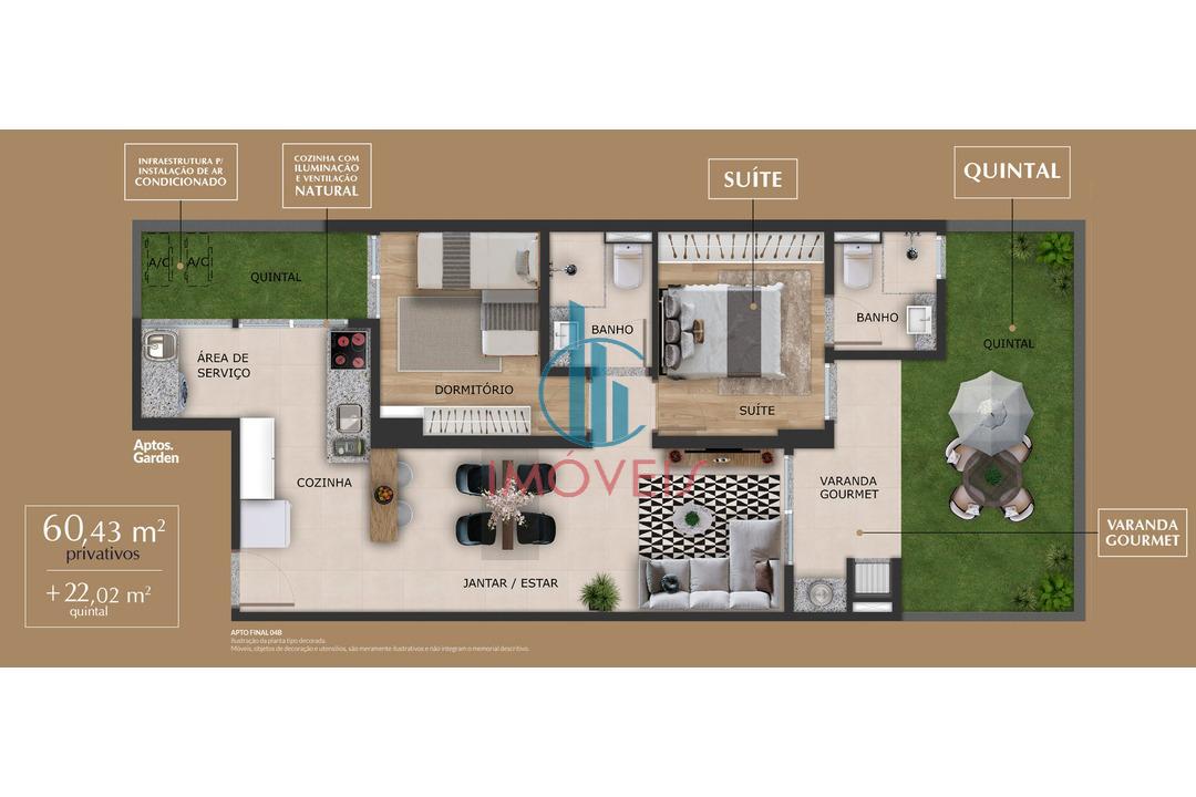 Apartamento à venda com 2 quartos, 60m² - Foto 7