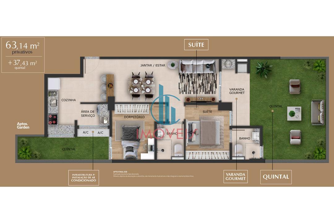 Apartamento à venda com 2 quartos, 60m² - Foto 8