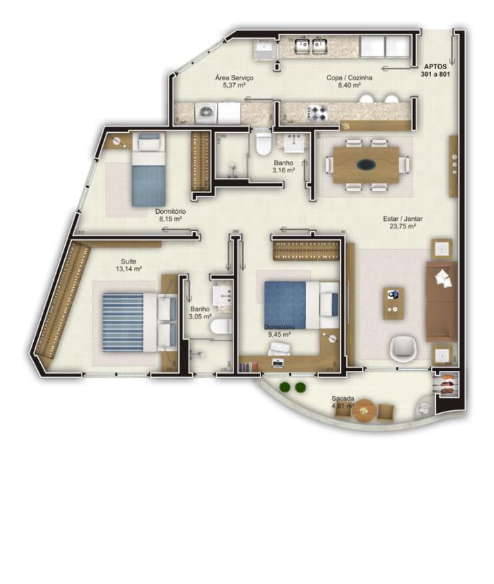 Apartamento, 3 quartos, 97 m² - Foto 4