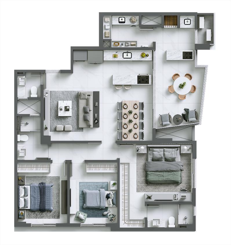 Apartamento à venda com 3 quartos, 125m² - Foto 22